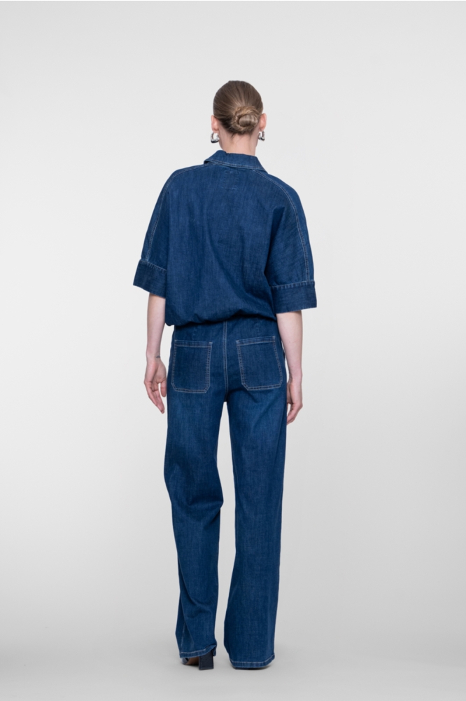 Geisha blauwe dames jeans | Model achteraanzicht