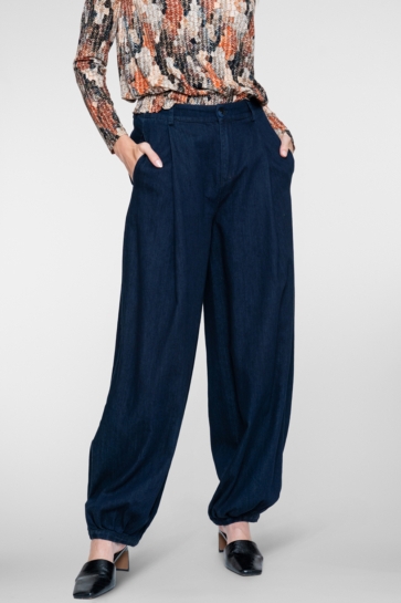 Geisha Jeans JEANS MET BALLONPASVORM EN ELASTISCHE DETAILS 61540 10 880 dark blue denim