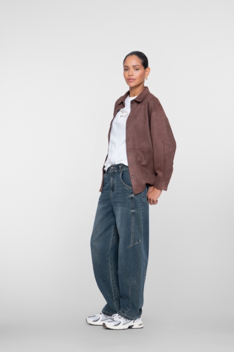 Geisha blauwe dames jeans | Model zijaanzicht