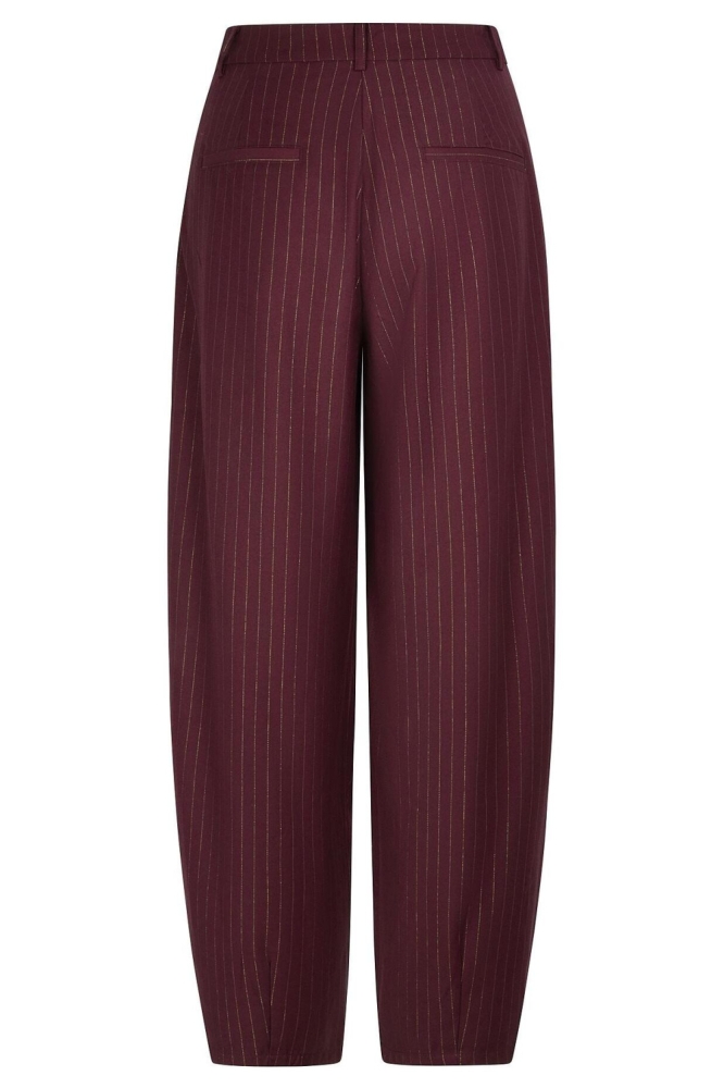 Ydence bordeaux dames broek | Achteraanzicht