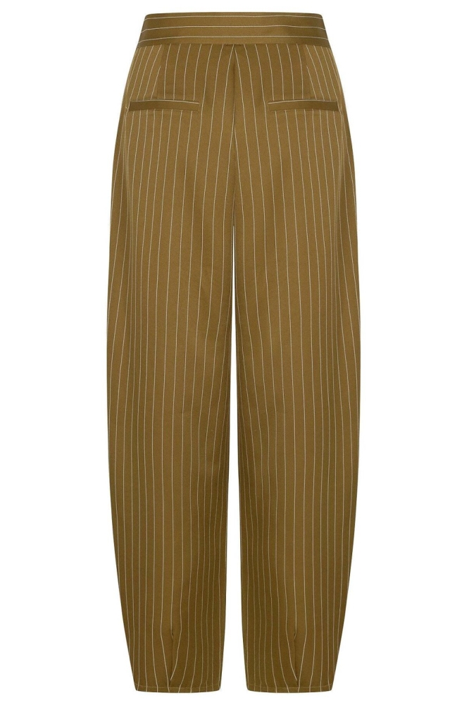Ydence groene dames broek | Vooraanzicht