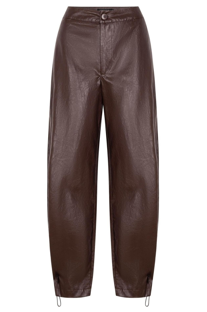 Ydence bruine dames broek | Vooraanzicht