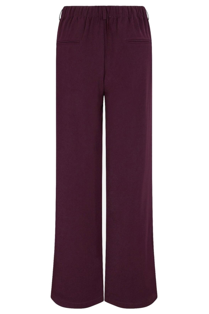 Ydence bordeaux dames broek | Achteraanzicht