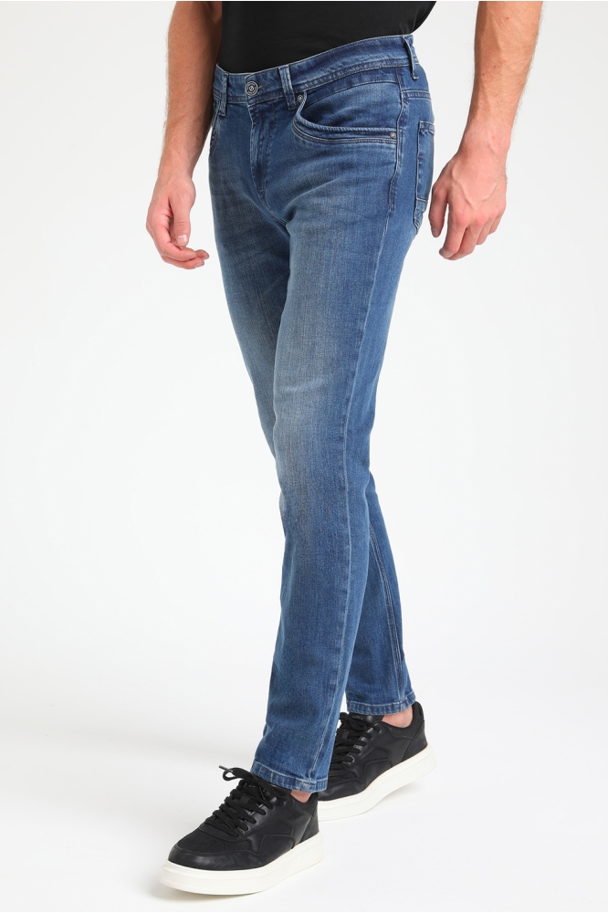 Gabbiano blauwe heren jeans | Model zijaanzicht