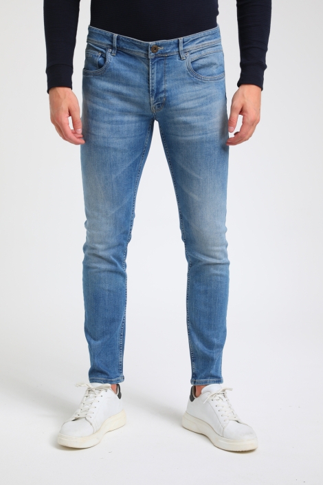 Gabbiano blauwe heren jeans | Model vooraanzicht