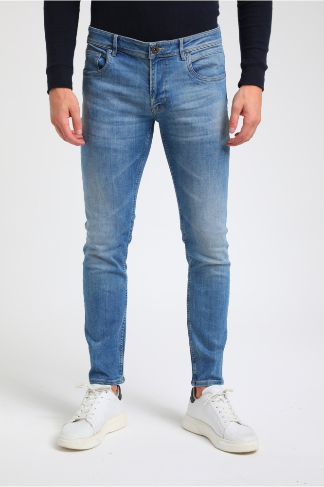 Gabbiano blauwe heren jeans | Model vooraanzicht