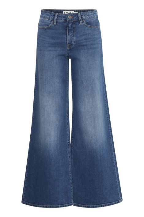 Ichi blauwe dames jeans | Vooraanzicht