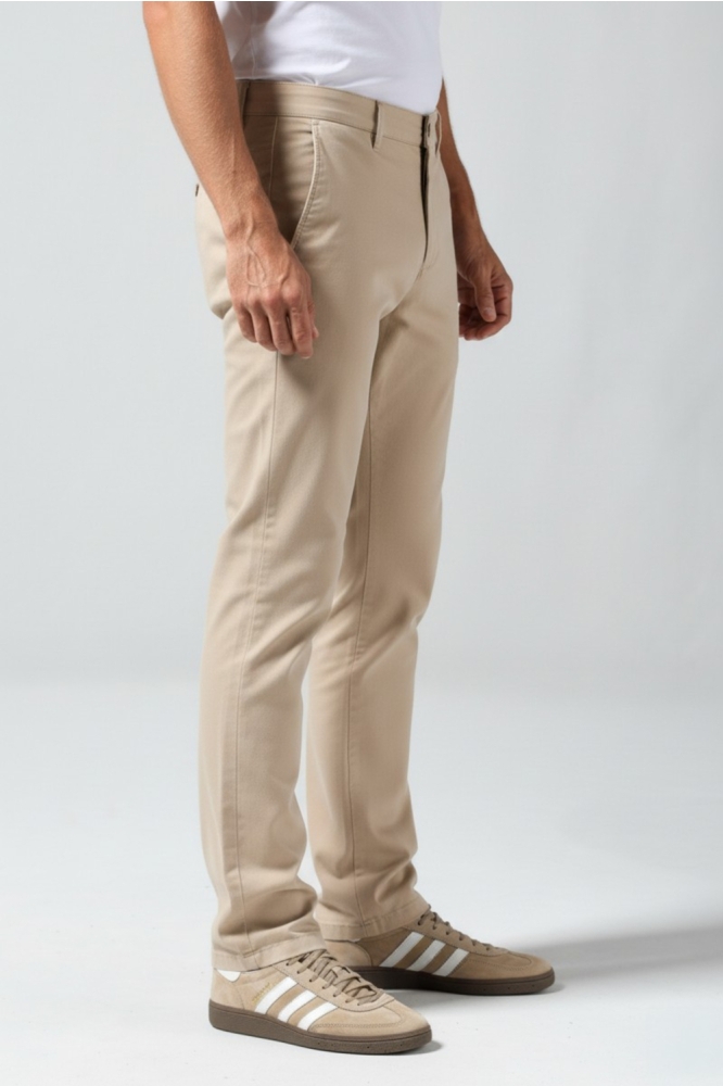 Gabbiano taupe heren broek | Model zijaanzicht