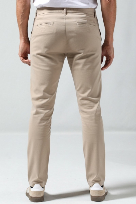 Gabbiano taupe heren broek | Model achteraanzicht