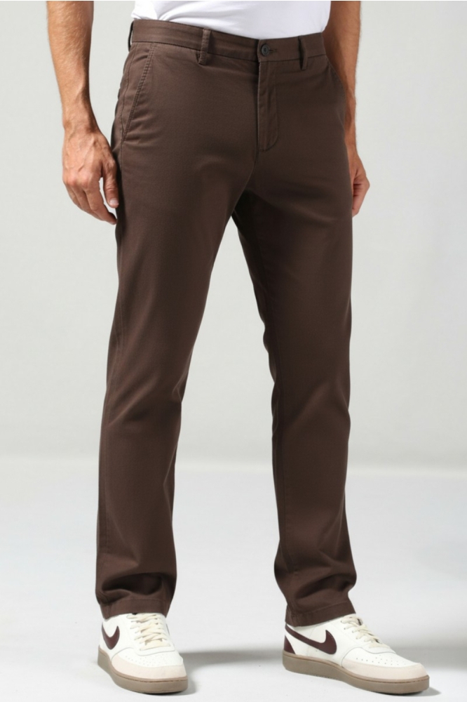 Gabbiano bruine heren broek | Model vooraanzicht