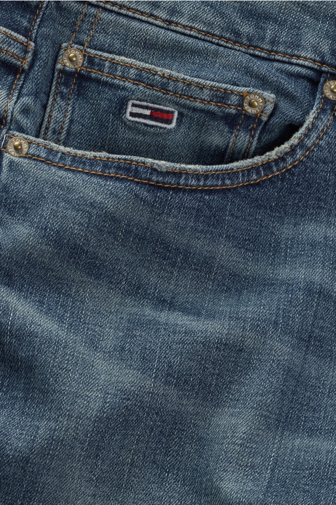 Tommy Jeans blauwe heren jeans | Close up
