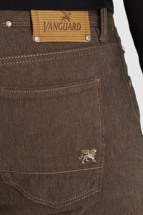 Vanguard bruine heren broek | Close up