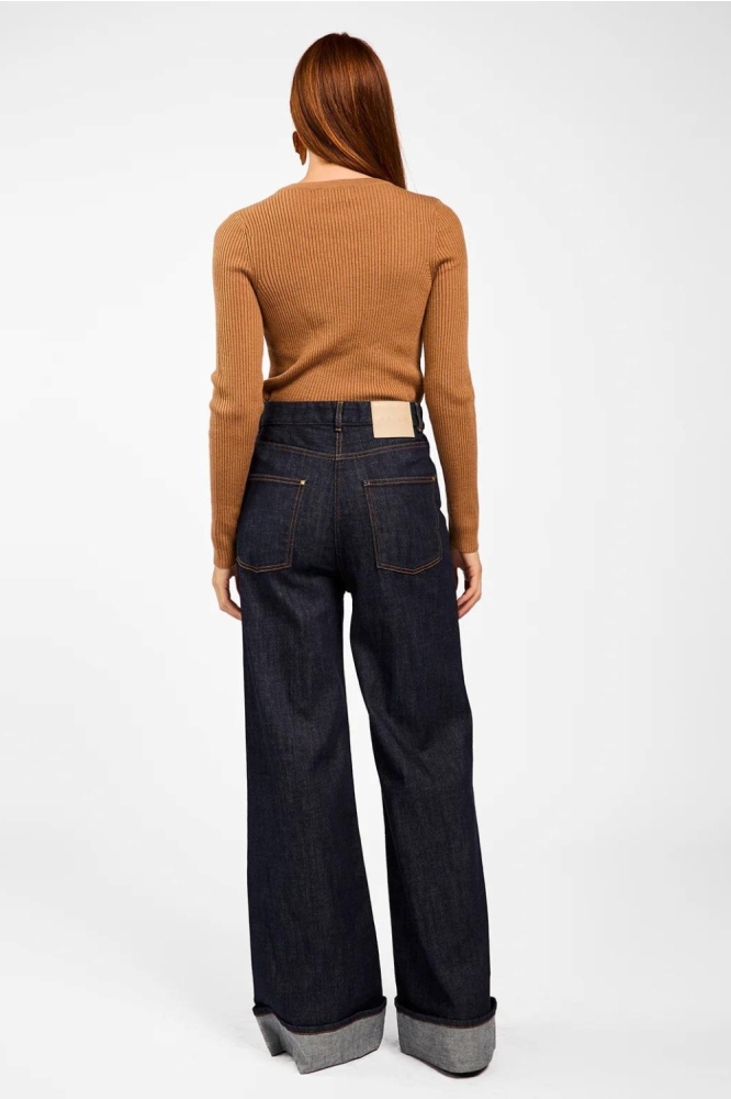 Aaiko blauwe dames jeans | Model achteraanzicht