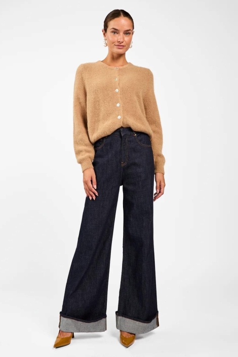 Aaiko blauwe dames jeans | Model vooraanzicht