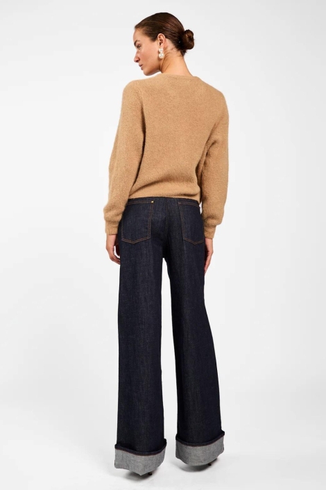 Aaiko blauwe dames jeans | Model achteraanzicht