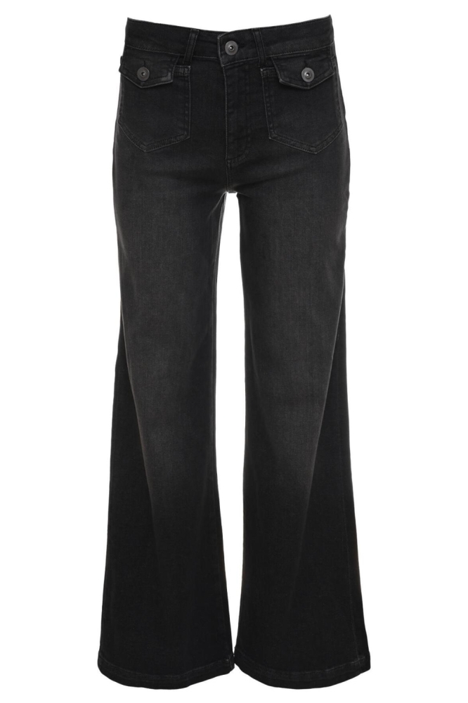 Dnm pure zwarte dames jeans | Vooraanzicht