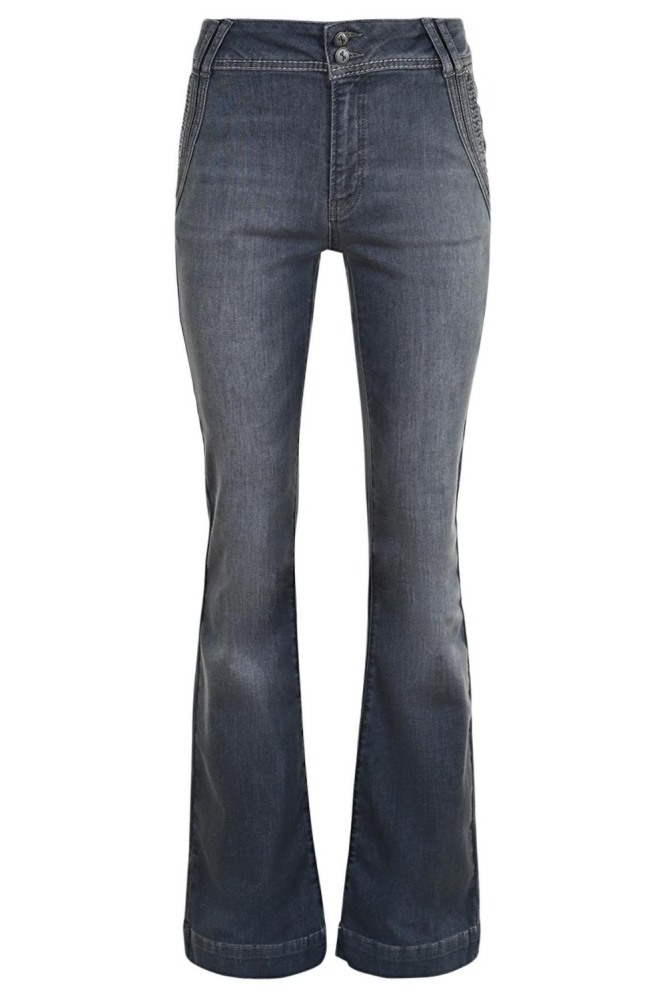 Dnm pure grijze dames jeans | Vooraanzicht