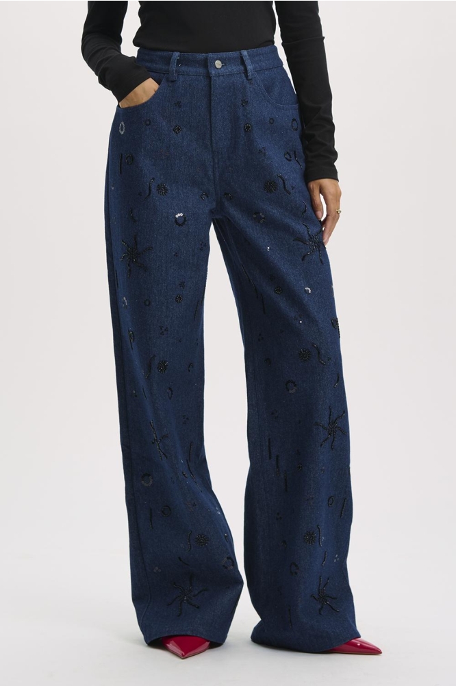 Refined Department blauwe dames jeans | Model vooraanzicht