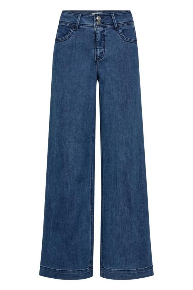 Freequent blauwe dames jeans | Vooraanzicht