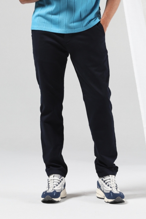 Gabbiano blauwe heren broek | Model vooraanzicht