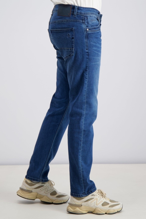 Gabbiano blauwe heren jeans | Model zijaanzicht