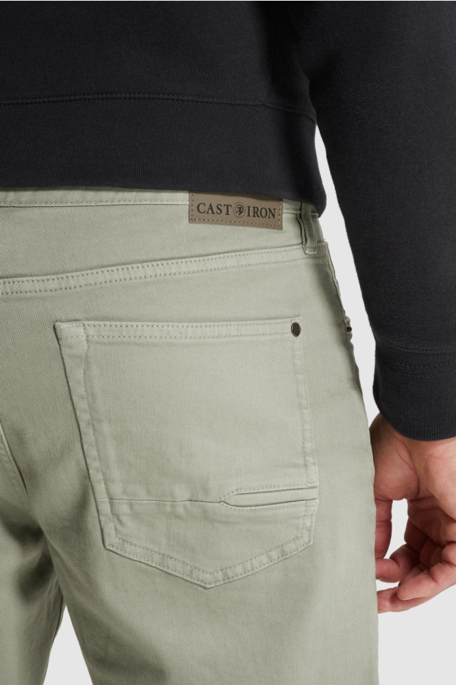 Cast Iron groene heren jeans | Close up