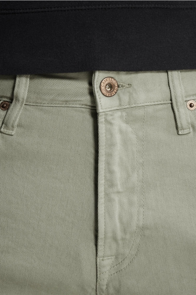 Cast Iron groene heren jeans | Close up