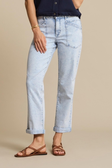 Red Button Jeans JULES DENIM BLEACH STRIPES SRB4785 Bleach