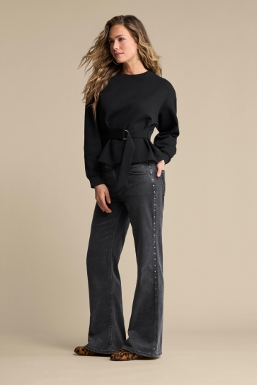Red Button Jeans BRIELLE & STUDS SRB5008 Black