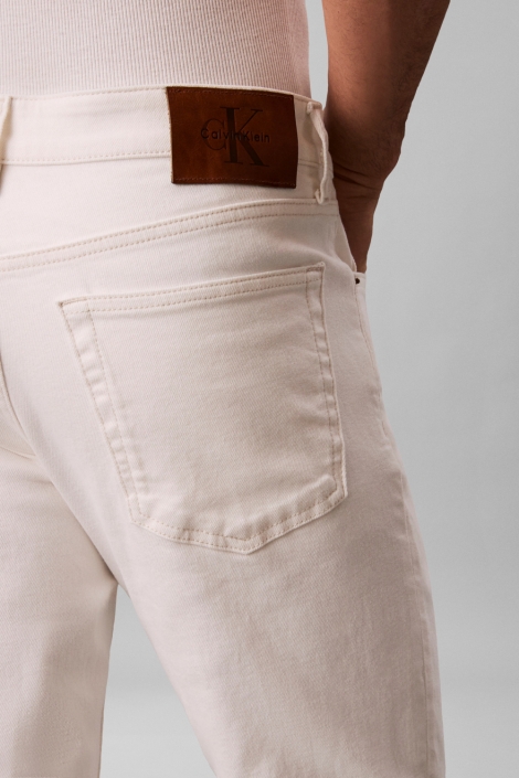 Calvin Klein witte heren jeans | Close up