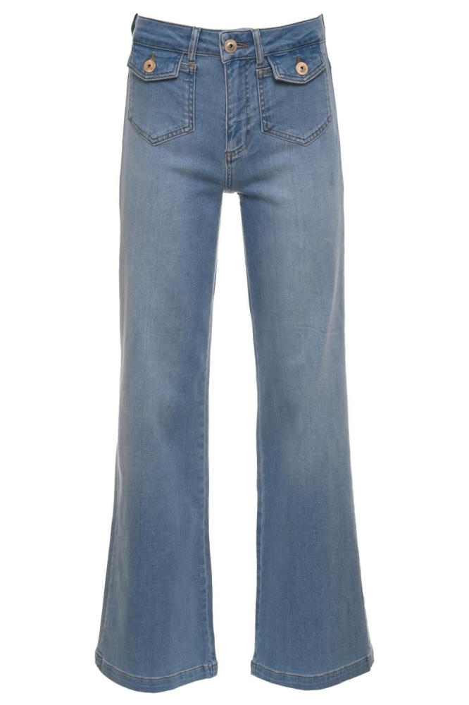 Dnm pure blauwe dames jeans | Vooraanzicht