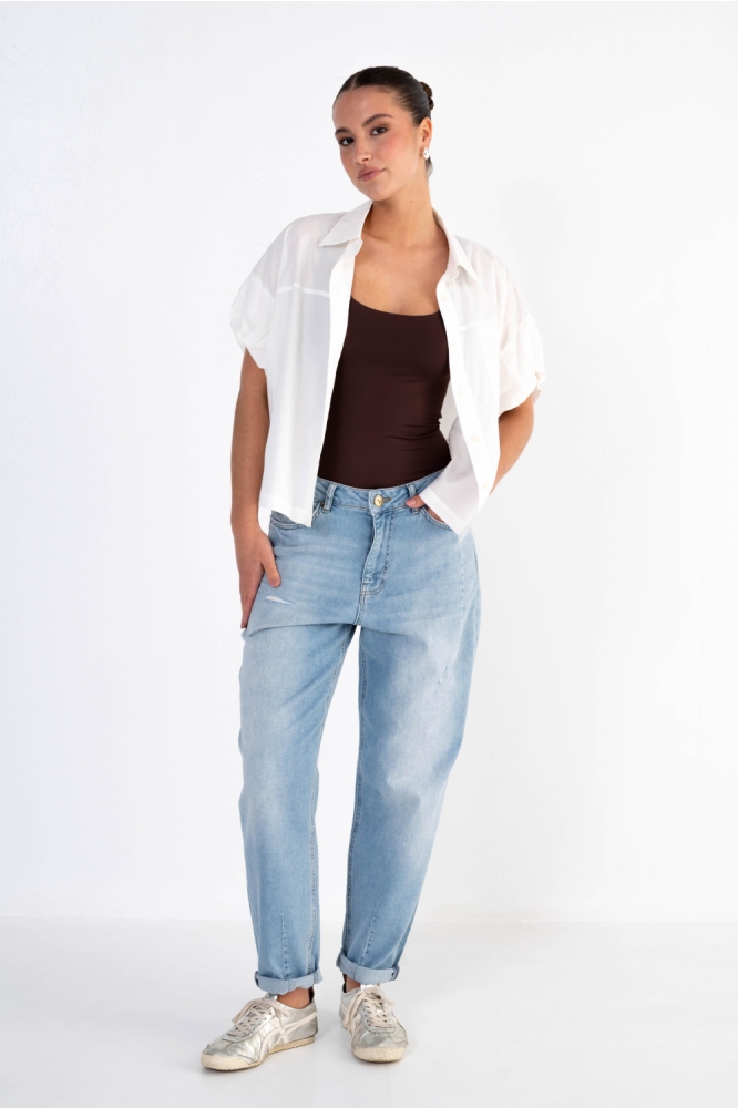 Dnm pure blauwe dames jeans | Model
