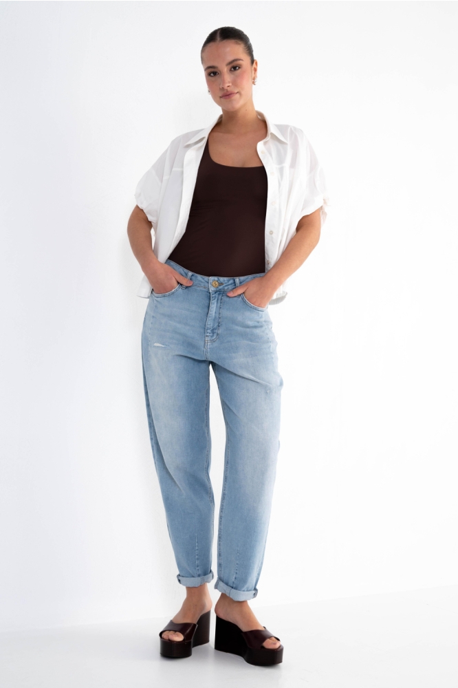 Dnm pure blauwe dames jeans | Model