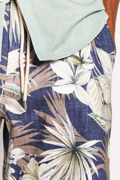 Desoto blauwe heren korte broek | Close up