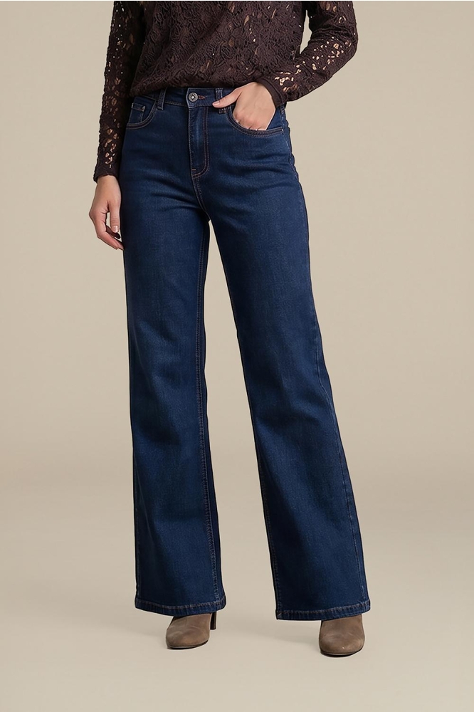 Red Button blauwe dames jeans | Model vooraanzicht