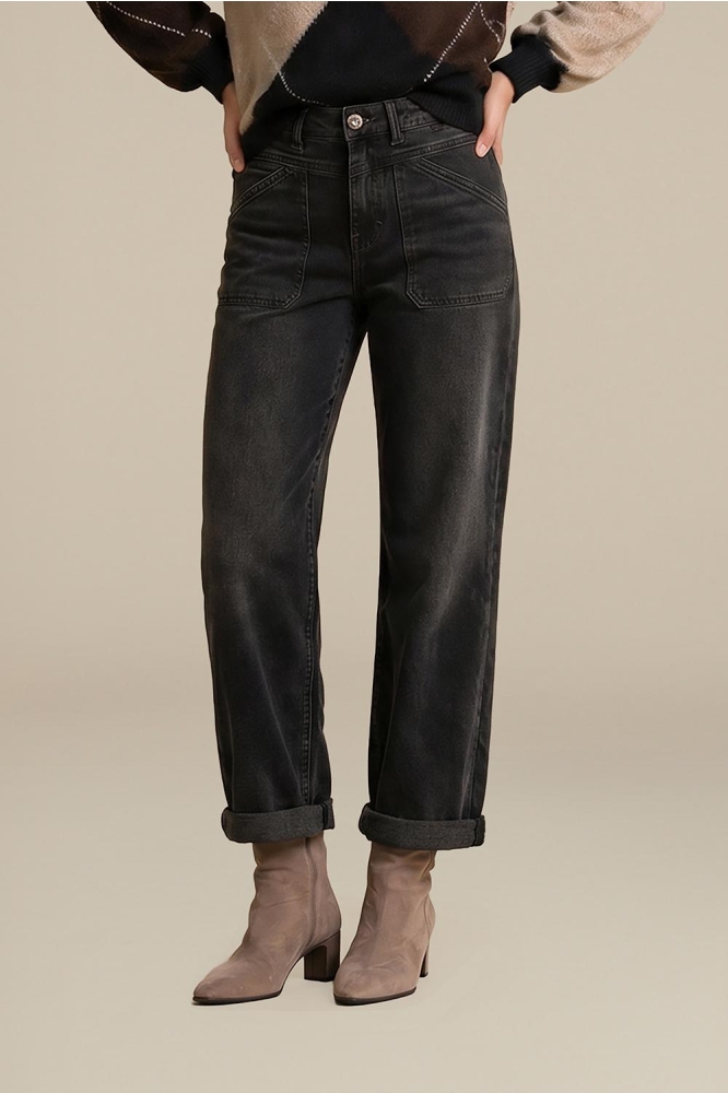 Red Button bruine dames jeans | Model vooraanzicht