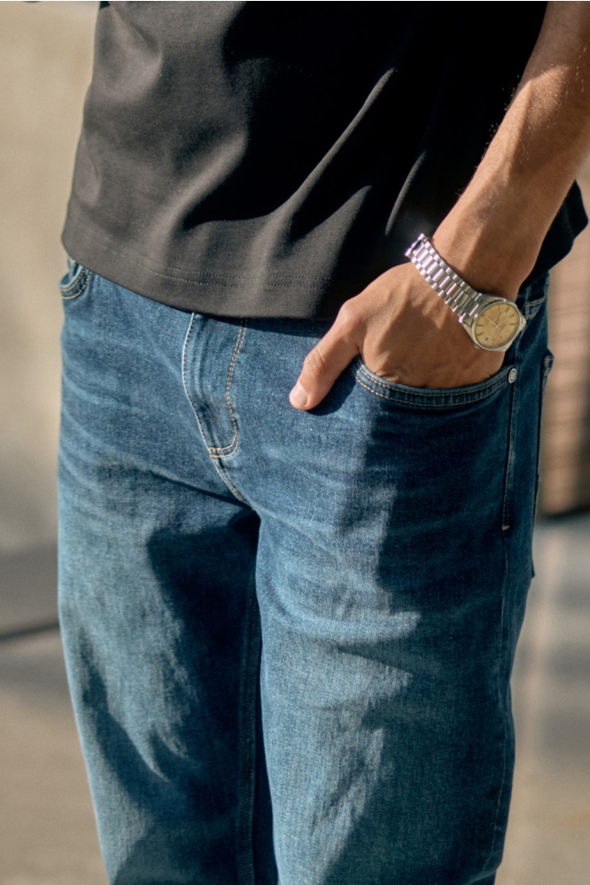 Gabbiano blauwe heren jeans | Close up