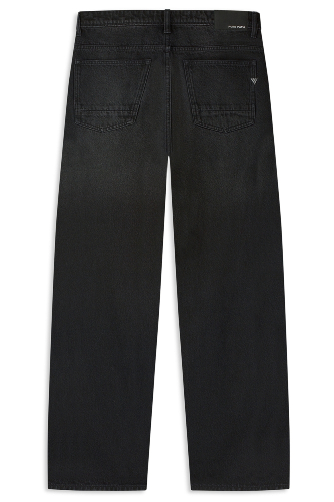Pure Path zwarte heren jeans | Achteraanzicht
