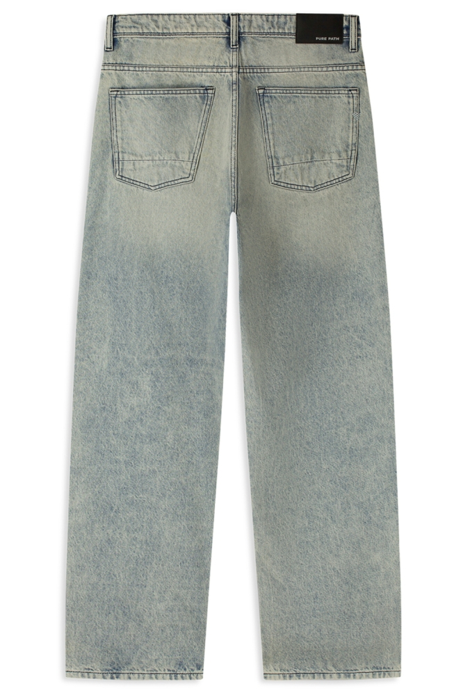 Pure Path blauwe heren jeans | Achteraanzicht