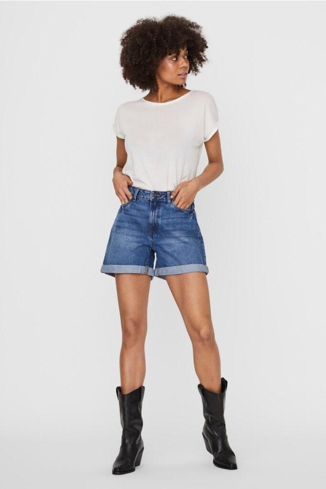 Noisy may blauwe dames korte broek | Model