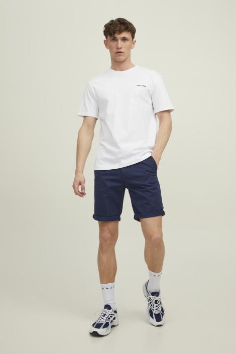 Jack & Jones blauwe heren korte broek | Model vooraanzicht