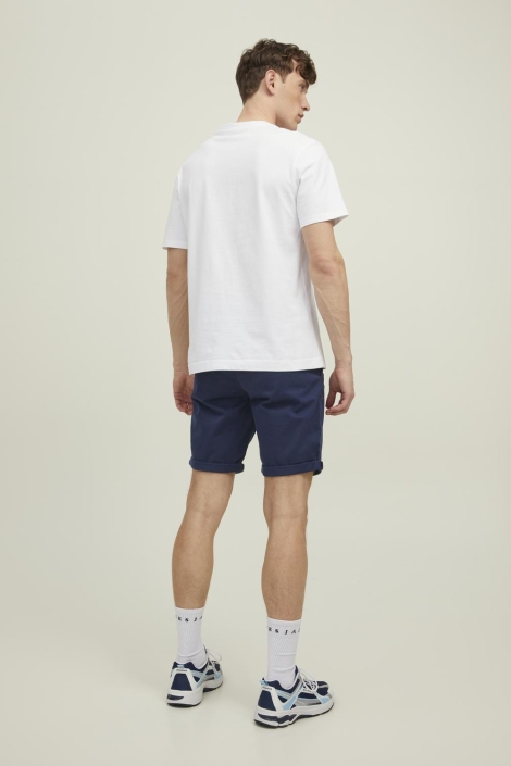 Jack & Jones blauwe heren korte broek | Model achteraanzicht