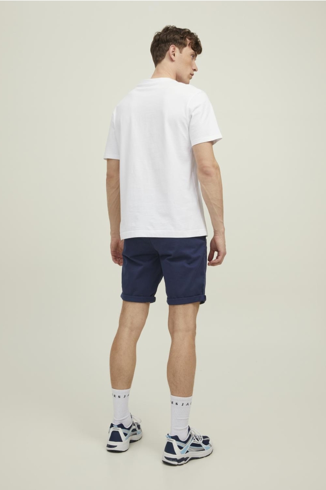 Jack & Jones blauwe heren korte broek | Model achteraanzicht