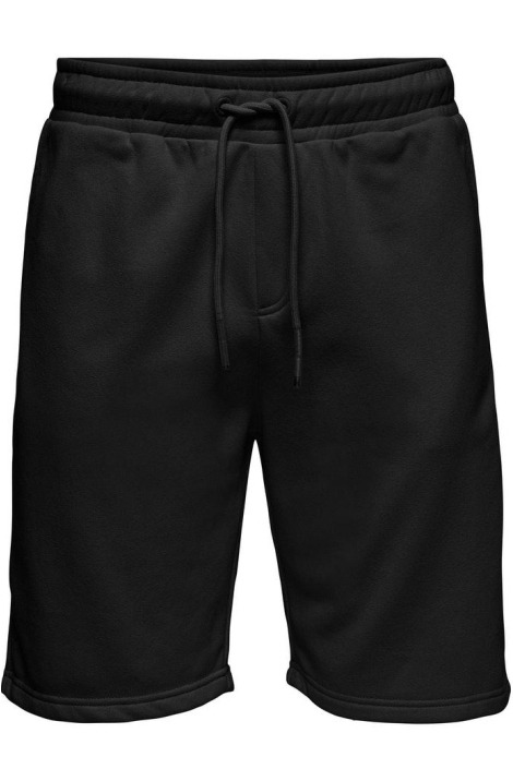 Only & Sons zwarte heren korte broek | Vooraanzicht