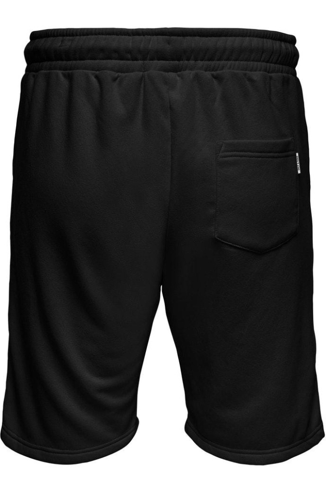 Only & Sons zwarte heren korte broek | Achteraanzicht