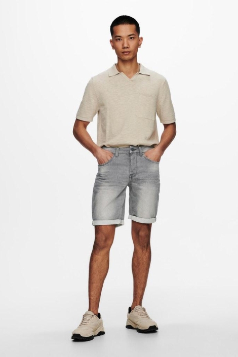 Only & Sons grijze heren korte broek