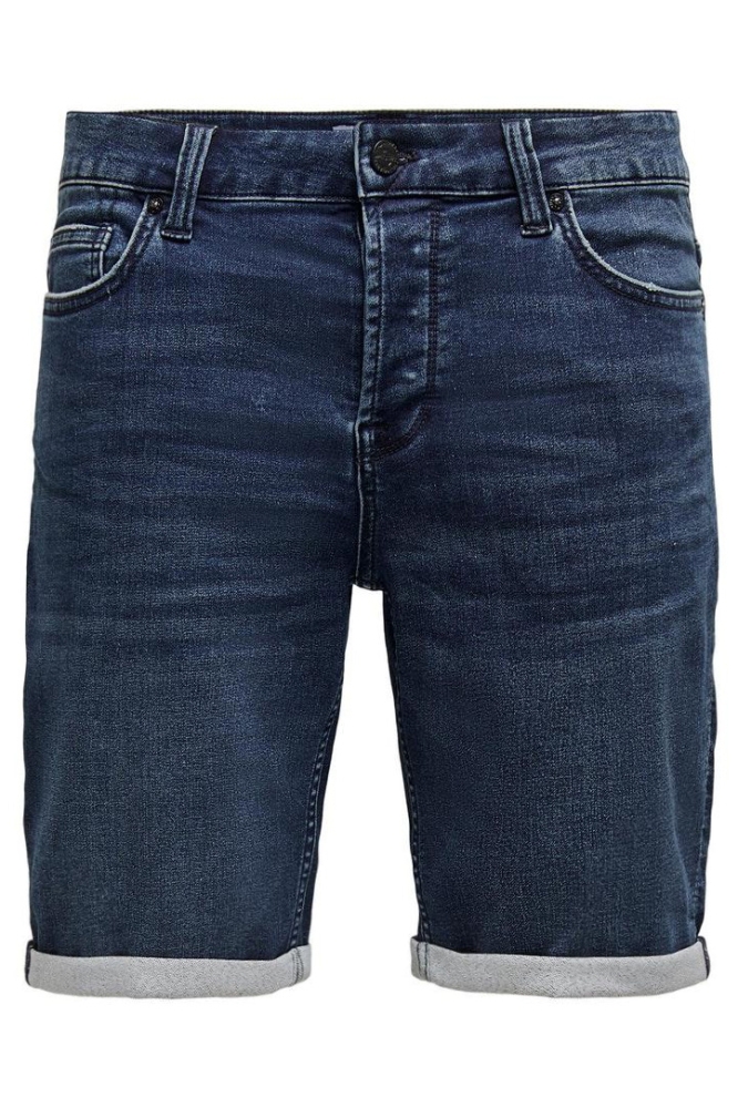 Only & Sons blauwe heren korte broek | Vooraanzicht