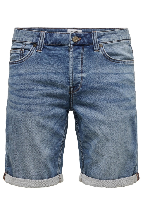 Only & Sons blauwe heren korte broek | Vooraanzicht