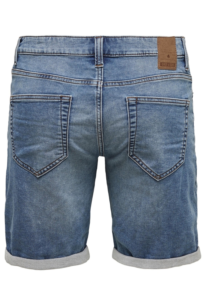 Only & Sons blauwe heren korte broek | Achteraanzicht