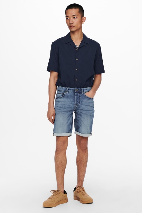 Only & Sons blauwe heren korte broek | Model